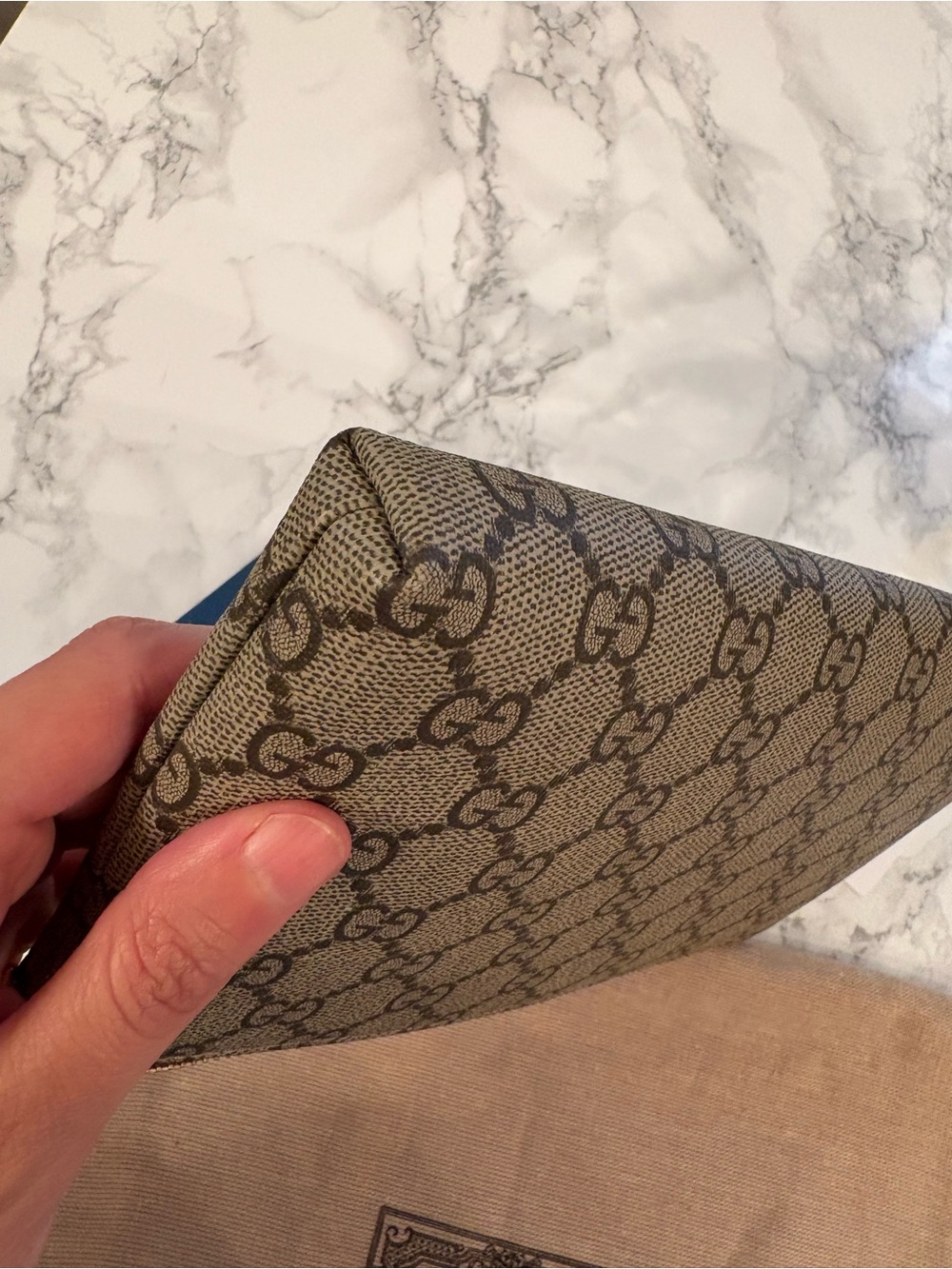 Gucci GG Supreme Canvas Chain Shoulder Bag Wristlet Clutch - Picture 4 of 12